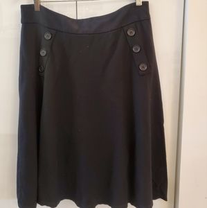 Black a line skirt